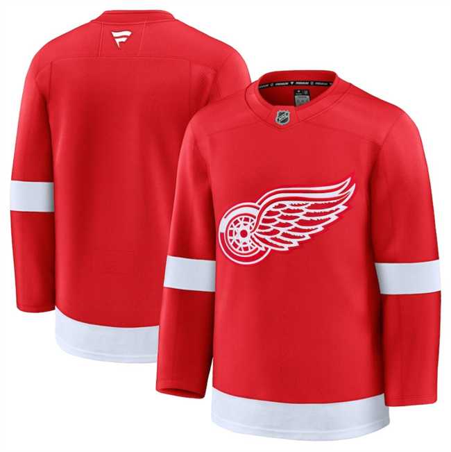 Mens Detroit Red Wings Blank Red 2024-25 Home Stitched Hockey Jersey Dzhi